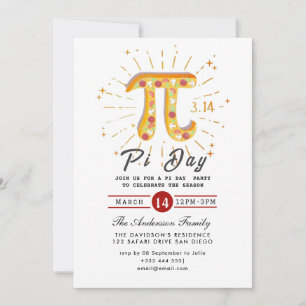  Pi Day Holiday Party Invitation