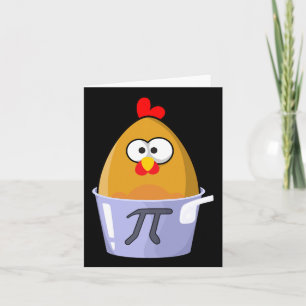 Pi Day Humourous Chicken Pot Pie Math Lover Novelt Card