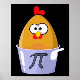Pi Day Humourous Chicken Pot Pie Math Lover Novelt Poster