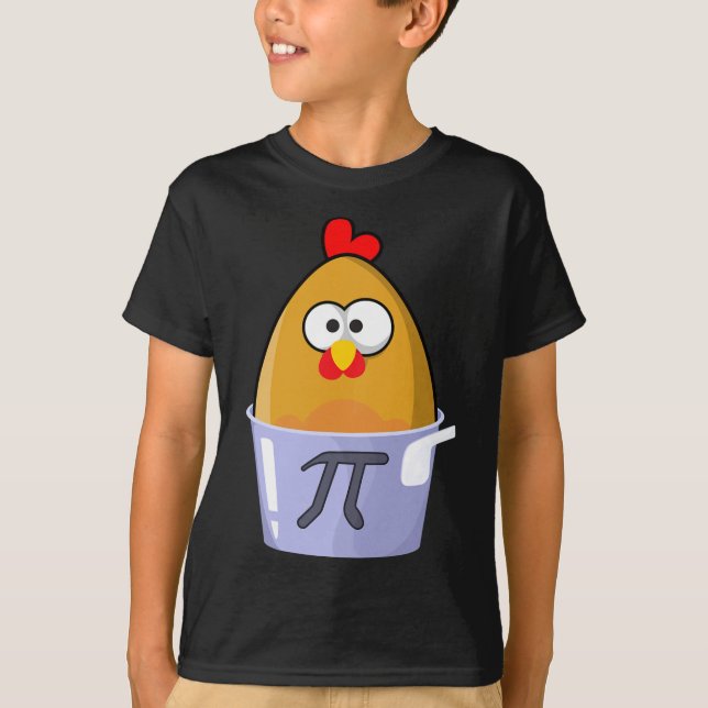 Pi Day Humourous Chicken Pot Pie Math Lover Novelt T-Shirt (Front)