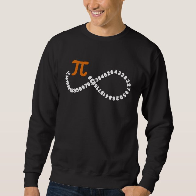 Pi Day Infinity Symbol Math Nerd Geek Infinite Sig Sweatshirt (Front)