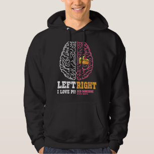 Pi Day Left Vs Right Brain Pie Math Geek Hoodie