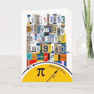 Pi Day License Plate Numbers, from All of Us Card