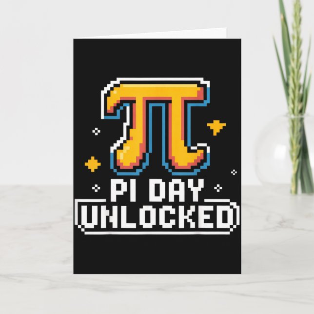 Pi Day March 14 Math Nerd Pie Food Funny Gift Outf Card (Front)