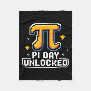 Pi Day March 14 Math Nerd Pie Food Funny Gift Outf Fleece Blanket