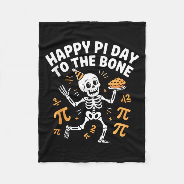 Pi Day March 14 Math Nerd Pie Food Funny Gift Outf Fleece Blanket (Front)