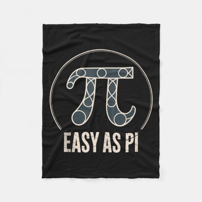 Pi Day March 14 Math Nerd Pie Food Funny Gift Outf Fleece Blanket (Front)