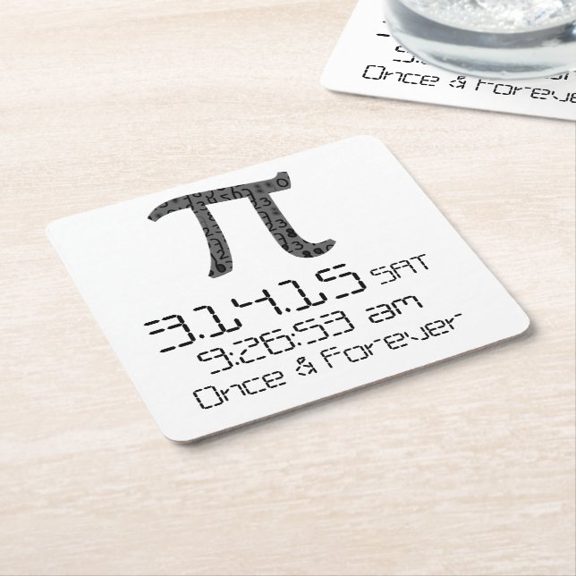 Pi Day March 2015 Custom design Coaster (Angled)