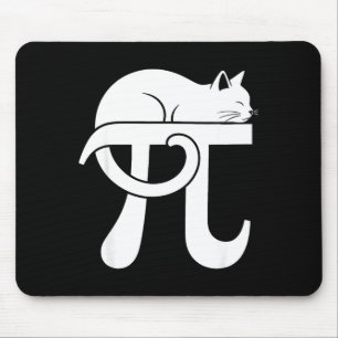 Pi Day Math Cat Nerd Comedy Teacher Student Pi Day Mouse Mat