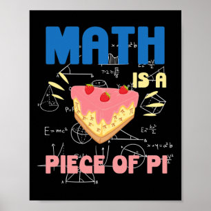 Pi Day Math Is A Piece Of Pie Mathematics Teacher Poster