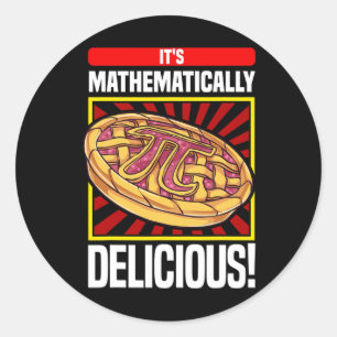 Pi Day Math Lover Apple Pie Classic Round Sticker
