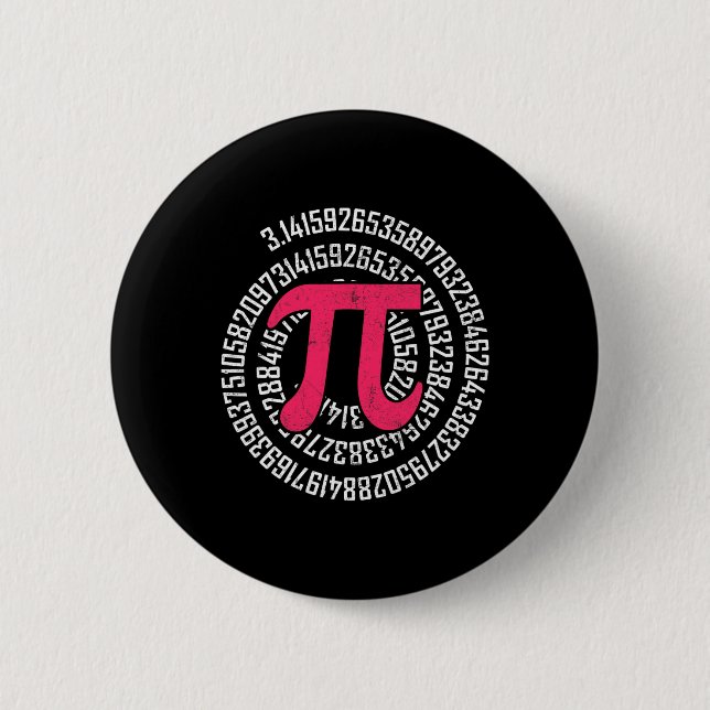 Pi Day Math Nerd Geek 3.1415 Irrational Number Pi  6 Cm Round Badge (Front)
