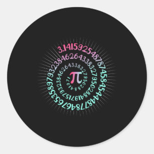 Pi Day Math Nerd Geek 3.1415 Irrational Number Pi Classic Round Sticker