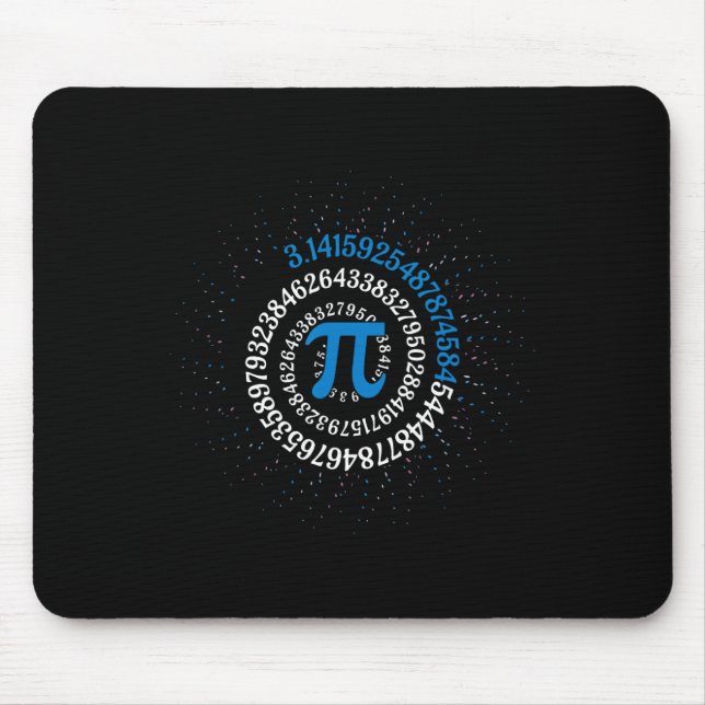 Pi Day Math Nerd Geek 3.1415 Irrational Number Pi  Mouse Mat (Front)