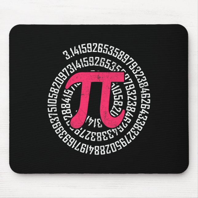 Pi Day Math Nerd Geek 3.1415 Irrational Number Pi  Mouse Mat (Front)