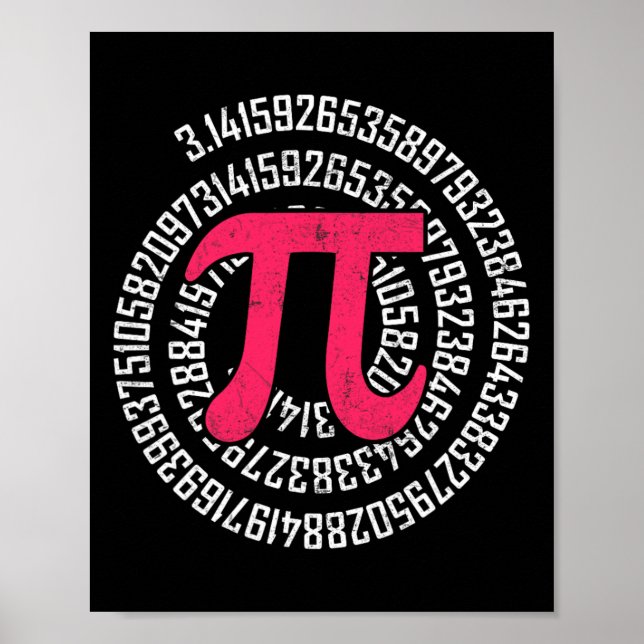 Pi Day Math Nerd Geek 3.1415 Irrational Number Pi  Poster (Front)