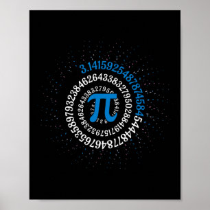 Pi Day Math Nerd Geek 3.1415 Irrational Number Pi Poster