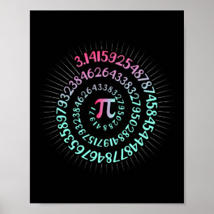 Pi Day Math Nerd Geek 3.1415 Irrational Number Pi  Poster
