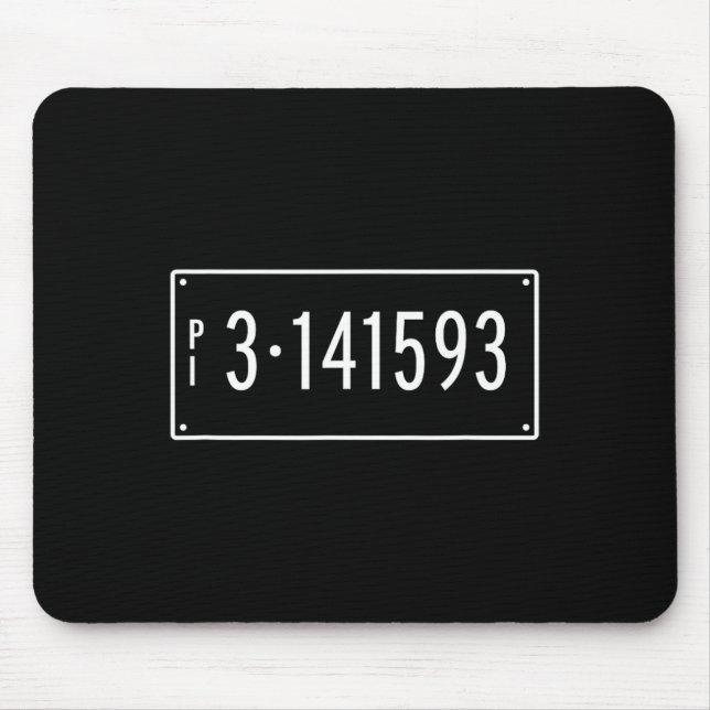 Pi Day Math Number Plate Geometry Trigonometry  Mouse Mat (Front)