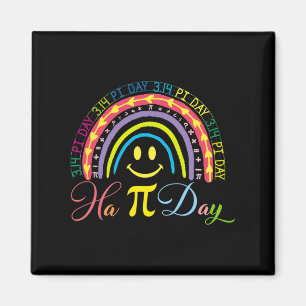 Pi Day Math Number Rainbow Happy Pi Day Fun Smile  Magnet