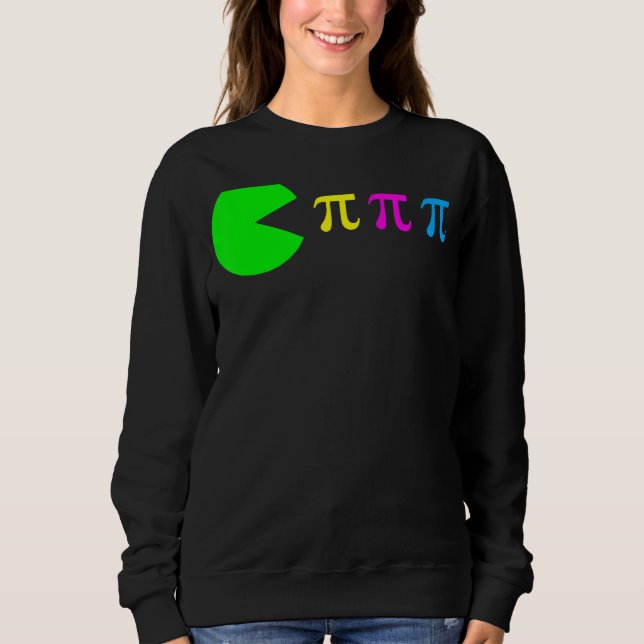 Pi Day Math Science Ate Pi Symbol Colour Sweatshirt (Front)