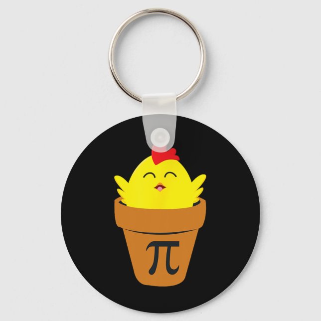 Pi Day Math T Shirt Funny Chicken Pot Pie T Shirt  Key Ring (Front)