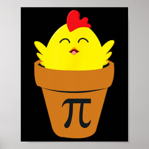 Pi Day Math T Shirt Funny Chicken Pot Pie T Shirt  Poster