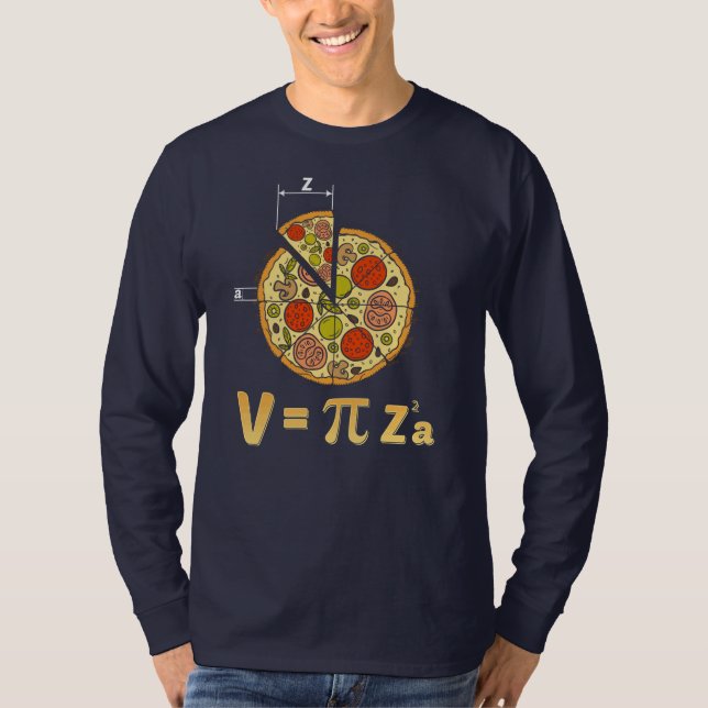Pi Day Math Teacher Pizza Gag T-Shirt (Front)