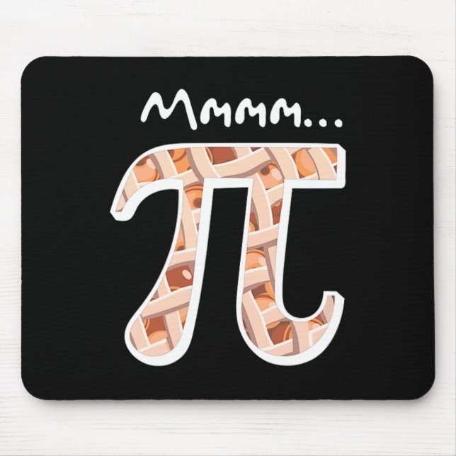 Pi Day Mmm Pi Shirt Funny Mmmm Pi On Pie  Mouse Mat (Front)