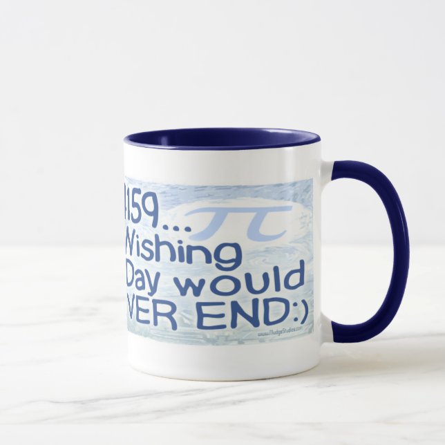 Pi Day Never Ends by Mudge Studios Mug (Right)