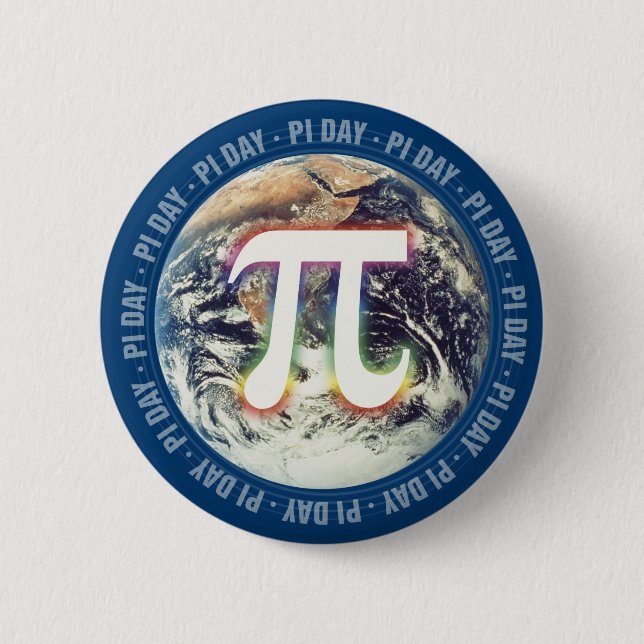 Pi Day on Earth | Math 6 Cm Round Badge (Front)