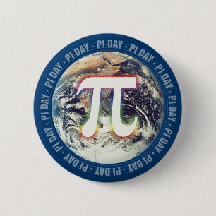 Pi Day on Earth   Math 6 Cm Round Badge