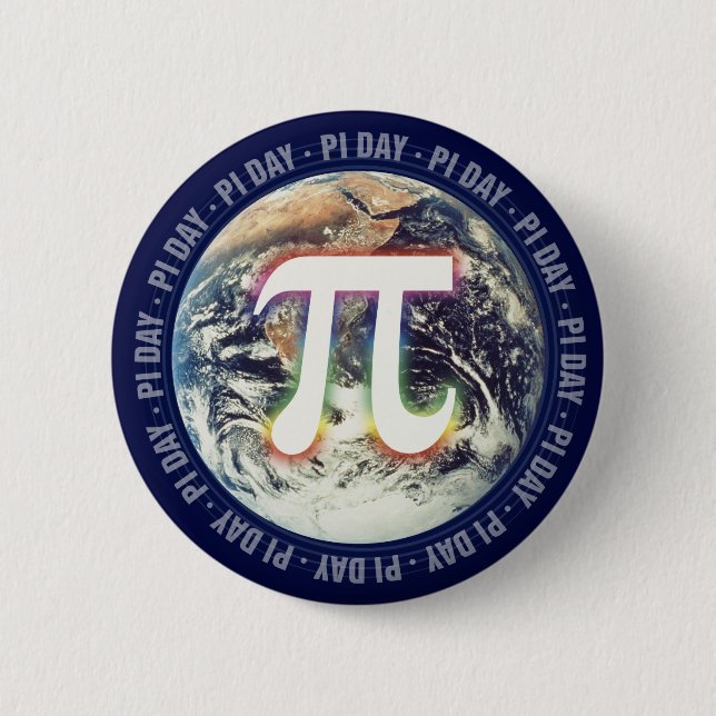 Pi Day on Earth | Math 6 Cm Round Badge (Front)