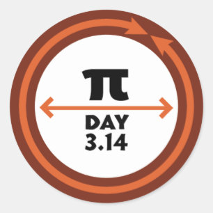 Pi Day Orange Sticker