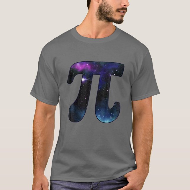 Pi Day Outer Space Galaxy Science Math Equation Te T-Shirt (Front)