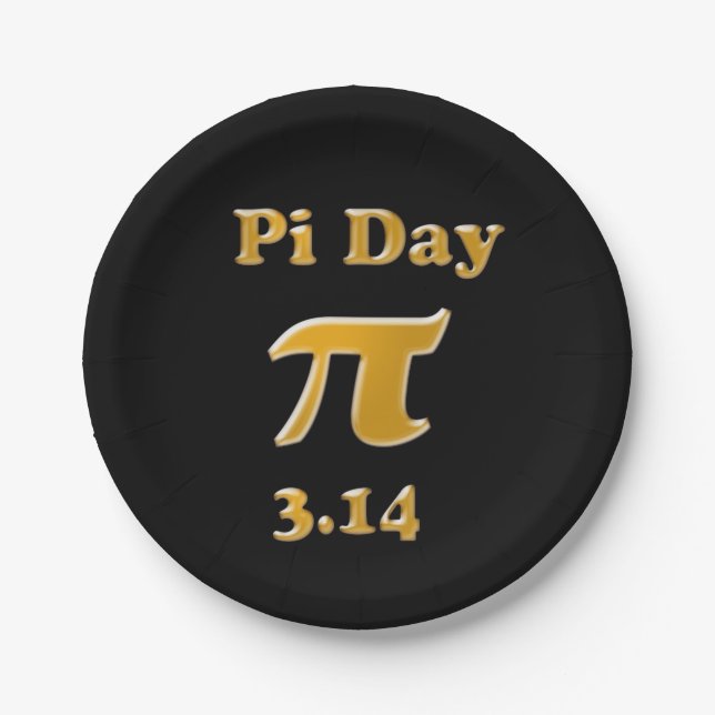 Pi Day Paper Plate (Front)