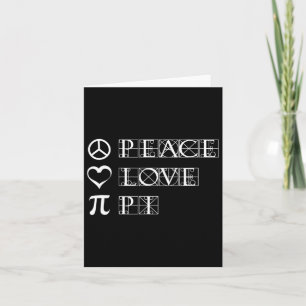 Pi Day Peace Love Math Geometry Trigonometry Card