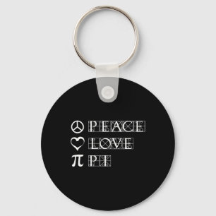 Pi Day Peace Love Math Geometry Trigonometry Key Ring