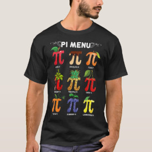 Pi Day Pi Symblo Pi Menu Math Teacher Pie Math Tea T-Shirt