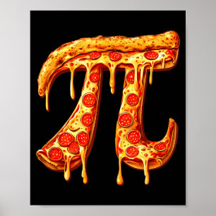 Pi Day Pi Symbol Pizza Funny Math Food 3.14 Boy Gi Poster