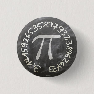 Pi Day PiDay Chalkboard Education 3 Cm Round Badge