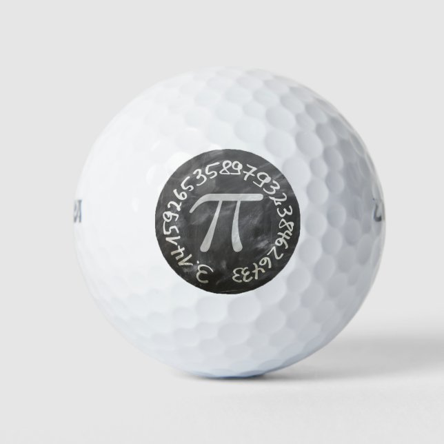Pi Day PiDay Chalkboard Education Golf Balls (Front)