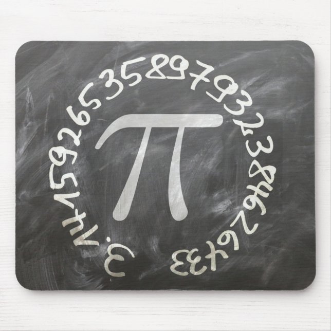 Pi Day PiDay Chalkboard Education Mouse Mat (Front)