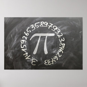 Pi Day PiDay Chalkboard Education Poster