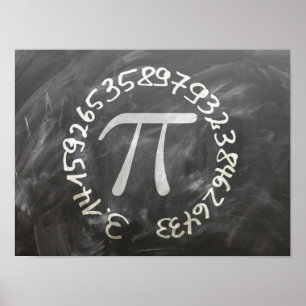 Pi Day PiDay Chalkboard Education Poster