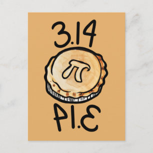 Pi day Pie 3.14 Postcard