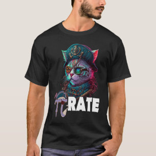 Pi Day Pirate Cat 3 14 Math Science Teacher Pi Ra T-Shirt