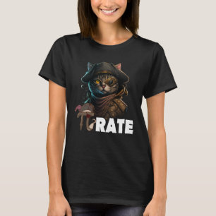 Pi Day Pirate Cat 3 14 Math Science Teacher Pi Rat T-Shirt