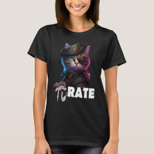 Pi Day Pirate Cat  Math Science Teacher Pi rate 3  T-Shirt