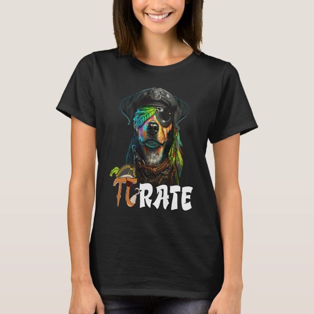 Pi Day Pirate Dog 3 14 Funny Math Science Teacher  T-Shirt (Front)